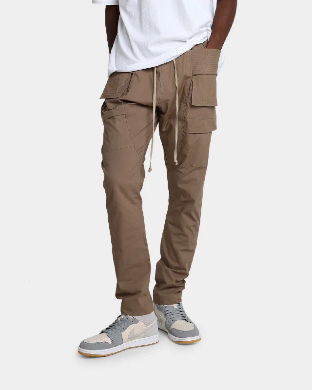 MNML Drop Crotch Cargo Pants Stone High-Waist Jogger Pants