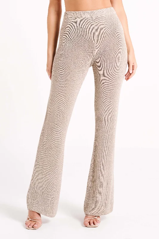 Carlota Knit Pants - Taupe Comfortable Fleece Pants