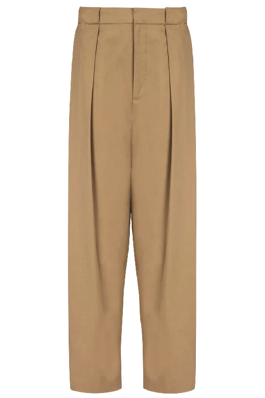 Pleated Loose Pant Soft Stretch Trousers