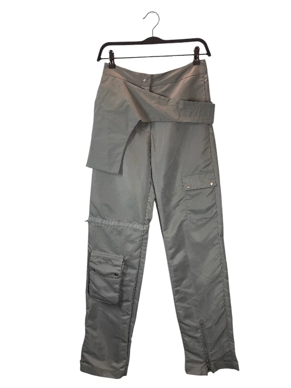 HELIOT EMIL/Straight Pants/M/Nylon/GRY/CARGO POCKET Trendy Wide-Leg Pants