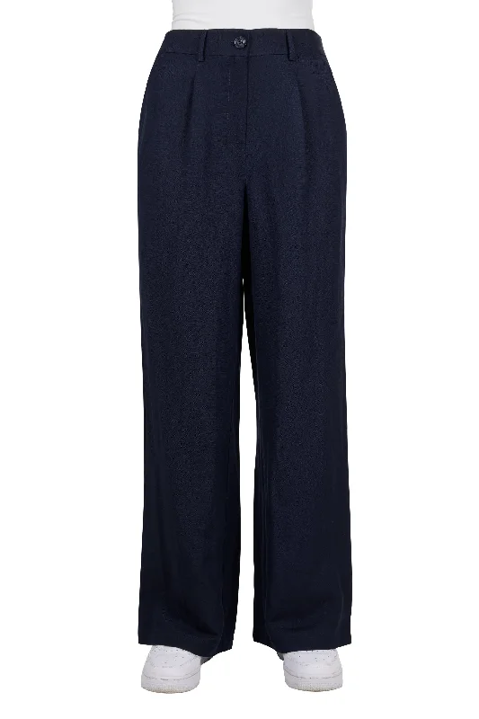 Thomas Cook Women's Isabel Linen Pant Navy Elegant Dress Pants