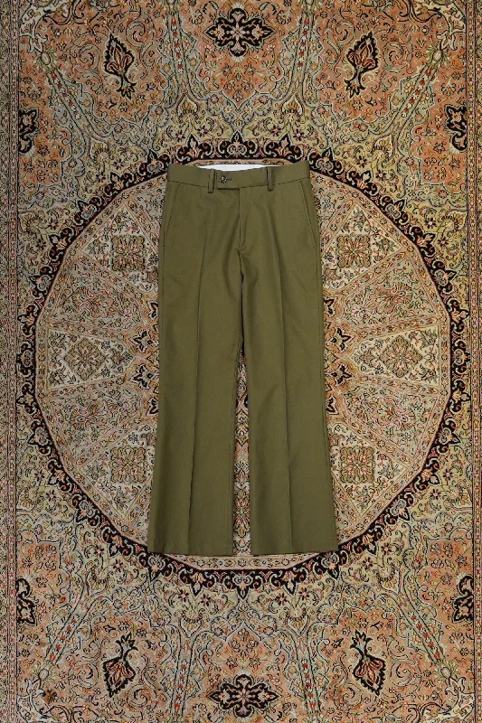 Olmetex Semi Flare Pants (KHAKI) Lightweight Linen Pants