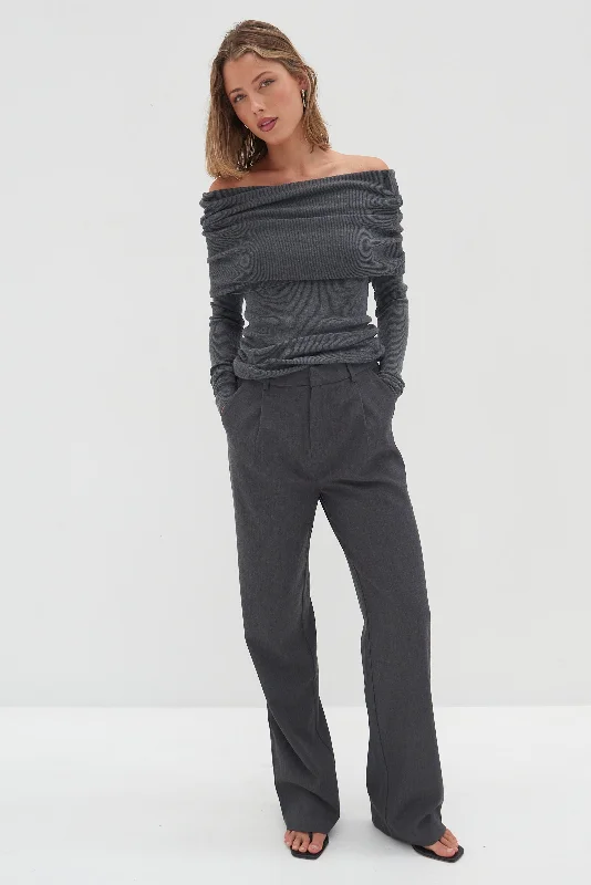 Nicholas Pants - Dark Grey High-Waist Yoga Pants