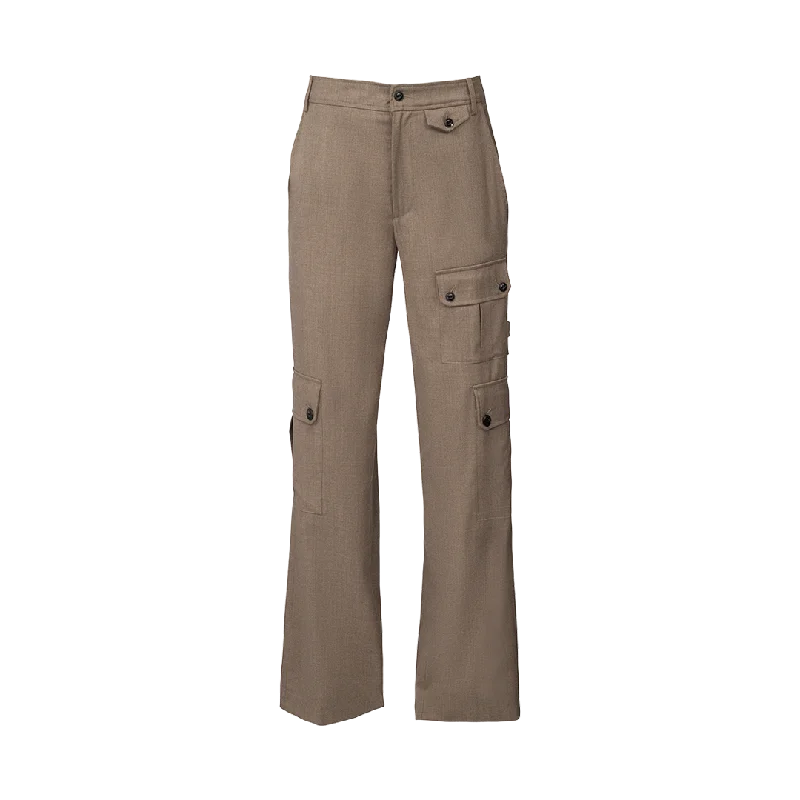 Military Cargo Pants High-Waist Jeans