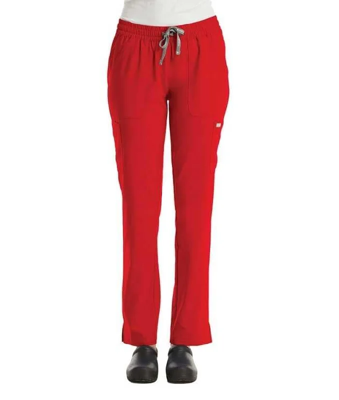 Momentum Womens 6 Pocket Scrub Pant Trendy High-Waist Trousers