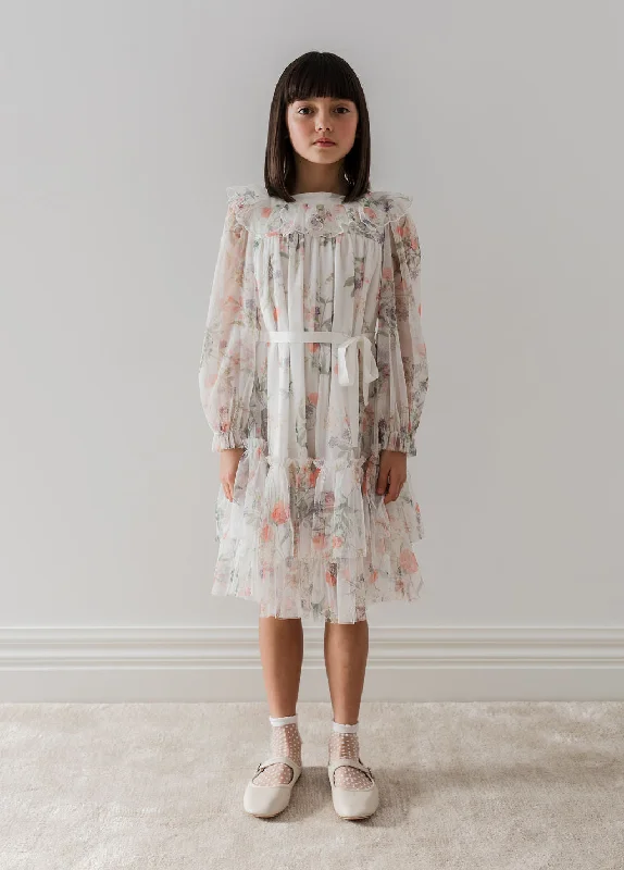 Petite Amalie Summer Bouquet Tulle Dress