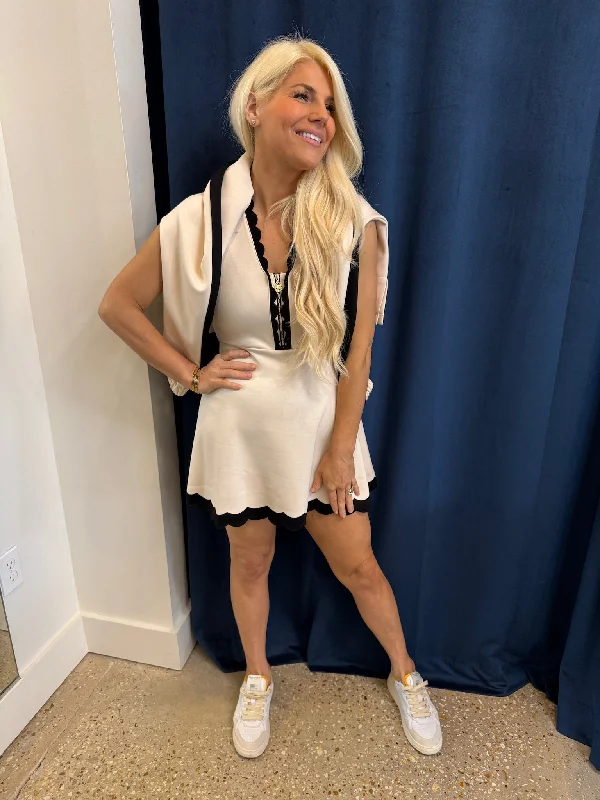 Black Sand Varsity Orchid Dress