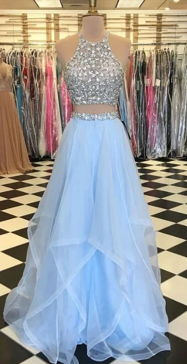 Two Pieces Long Prom Dresses With Beading Fashion School Dance Dress Winter Formal Dress,DS5004 Two Pieces Long Prom Dresses With Beading Fashion School Dance Dress Winter Formal Dress,DS5004