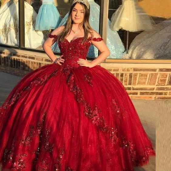 Spark Princess Quinceanera Dress Appliques Flowers Corset Back Ball Gown Party Sweet 16 Prom Gowns ,DS4527 Spark Princess Quinceanera Dress Appliques Flowers Corset Back Ball Gown Party Sweet 16 Prom Gowns ,DS4527