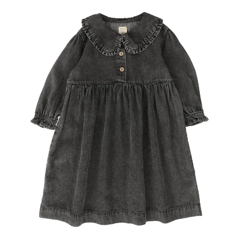 Analogie Black Wash Peter Pan Dress