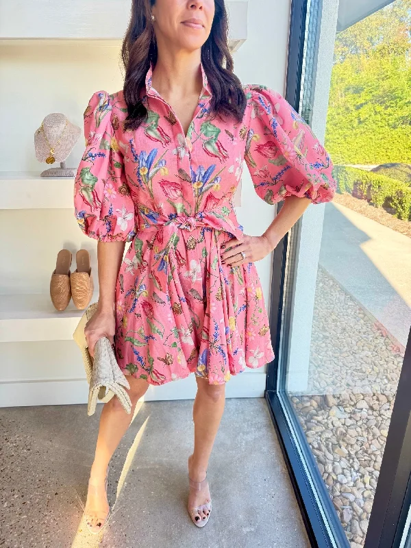 Tulipan Coral Bromelia Dress Mini