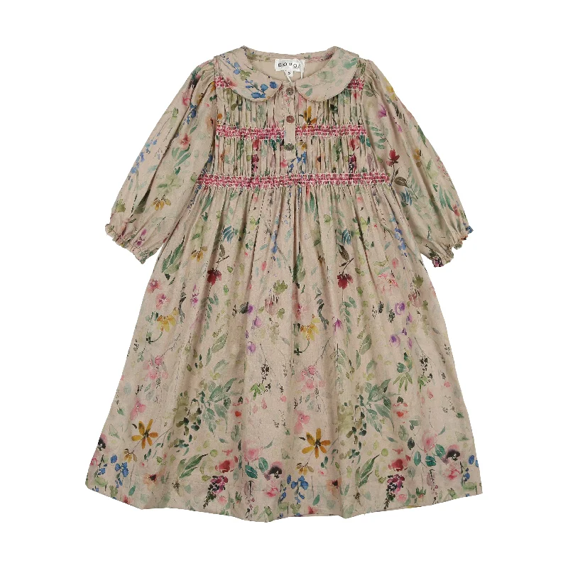 Bopop Floral 3/4 Sleeve Dress