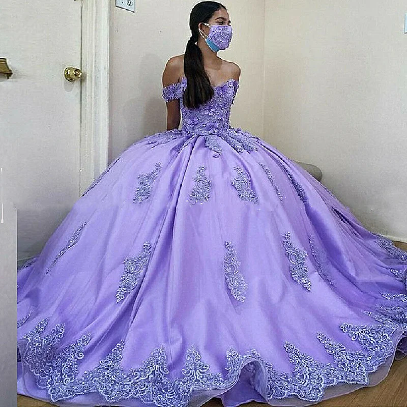 Off Shoulder Quinceanera Dresses Lace Applique Flower Sweet 16 Evening Ball Gown,DS4600 Off Shoulder Quinceanera Dresses Lace Applique Flower Sweet 16 Evening Ball Gown,DS4600