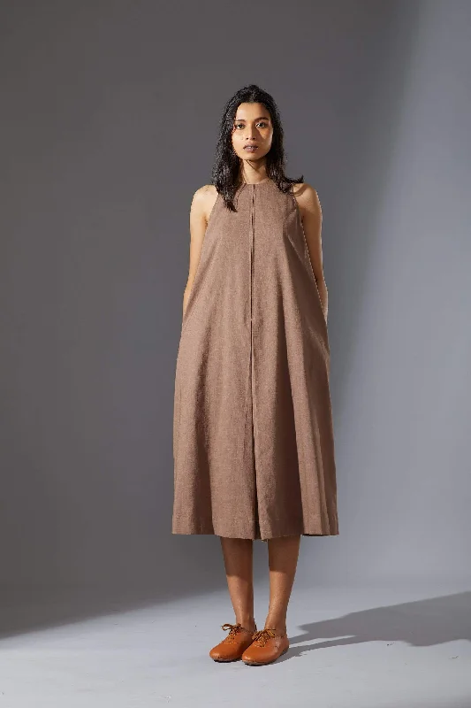 Mati Vita Aakaar Beige Dress