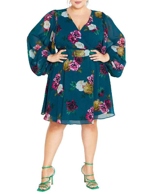Khloe Floral Dress | Teal Bright Desire