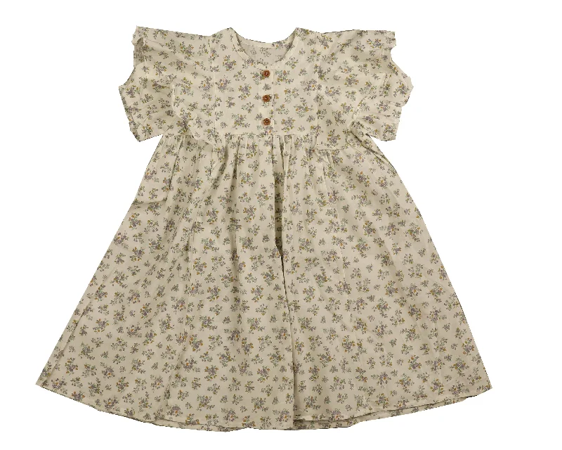 Noma Pink Floral Frill Dress