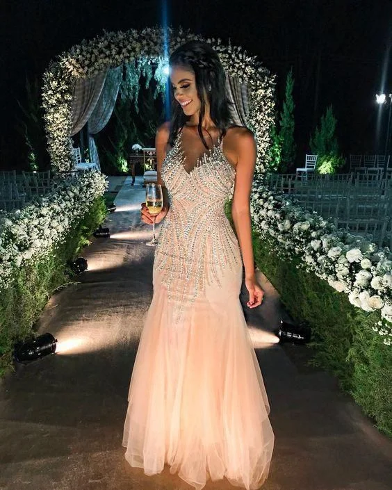 Mermaid Beading Long Formal Prom Dress C994