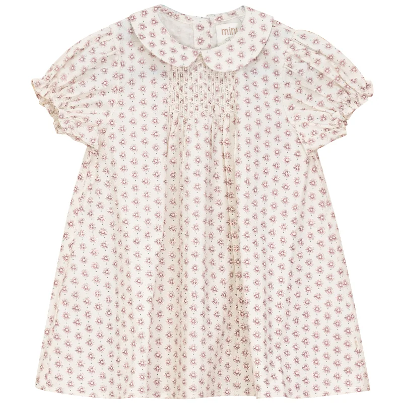 Pompomme Ivory Printed Dress