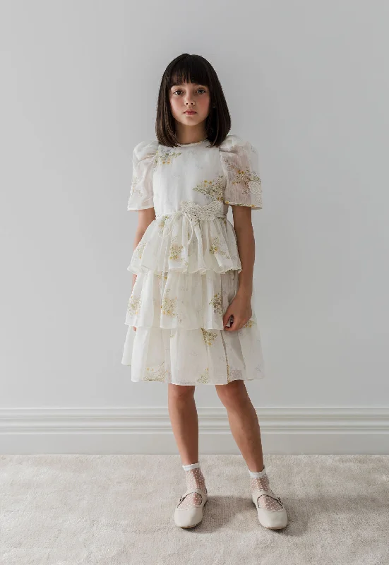 Petite Amalie Spring Meadow Butterfly Dress
