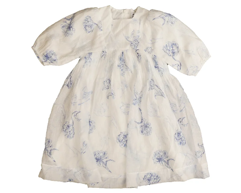 Noma Blue Floral Pleat Dress