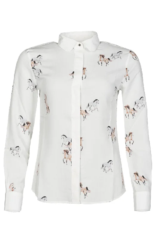 Baleno Womens Stephanie Printed Blouse Sweetheart Neck Blouse