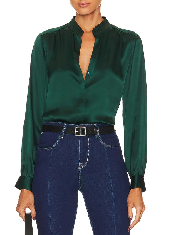 Bianca Band Collar Blouse - L’AGENCE Smart Casual Blouse