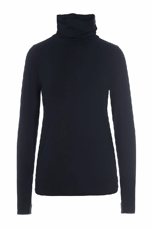 BLOUSE HIGH NECK - 96079 - BLACK Modern Oversized Blouse
