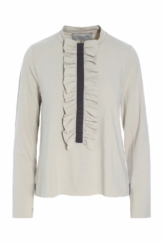 BLOUSE w/ FRILLS - 96090 - KIT Soft Knit Blouse
