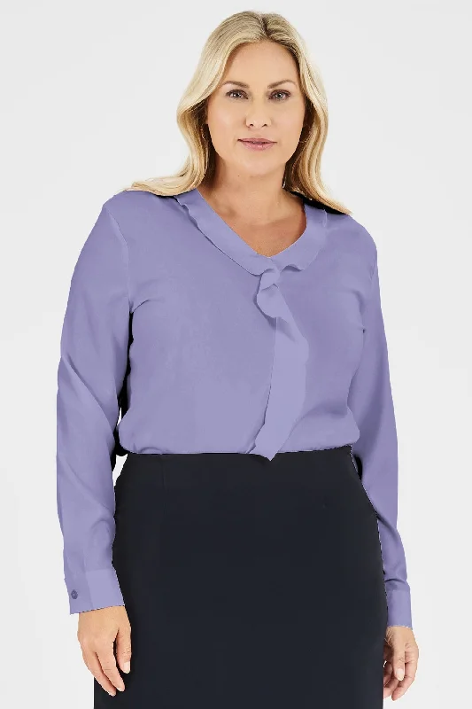 Ladies' Charlotte Blouse - Lavender Elegant Silk Blouse