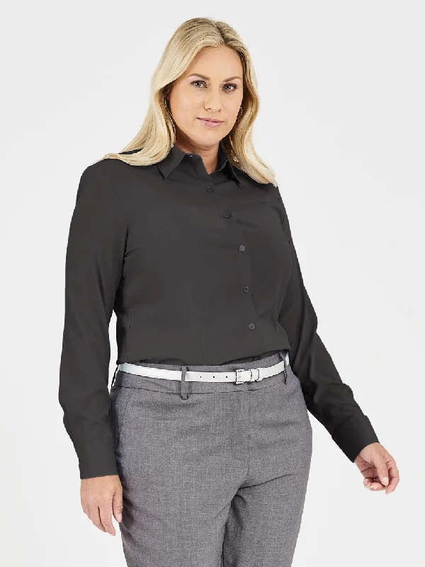 Ladies' Classic Blouse - Black Elegant Lace Blouse
