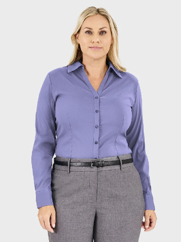Ladies' Perfect Blouse Long Sleeve - Lavender Classic Minimalist Blouse