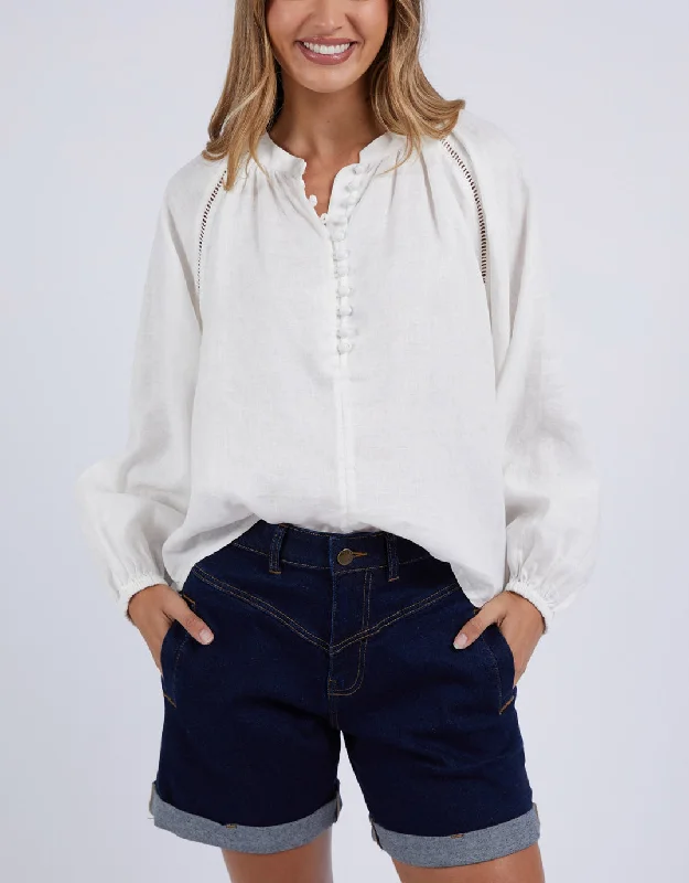 Corsica Blouse - Vintage White Pastel Color Blouse