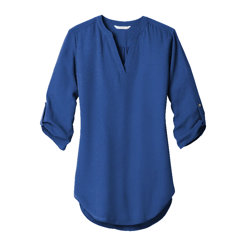 D1962 Ladies 3/4 Sleeve Tunic Blouse Lightweight Linen Blouse