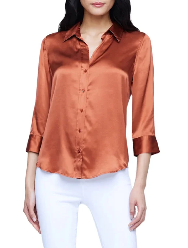 Dani 3/4 Sleeve Blouse - L’AGENCE Soft Pastel Blouse