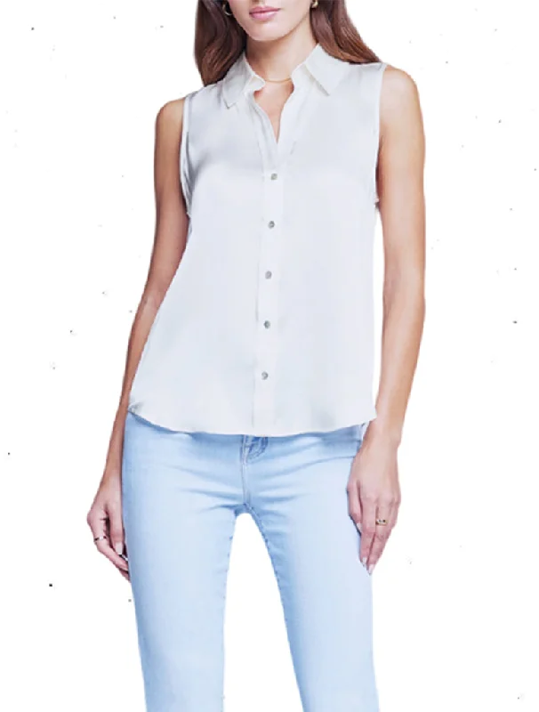 Emmy Sleeveless Blouse - L’AGENCE Semi-Sheer Blouse