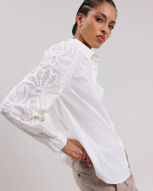 Hartford Cherry Blouse Ecru Office-Ready Blouse