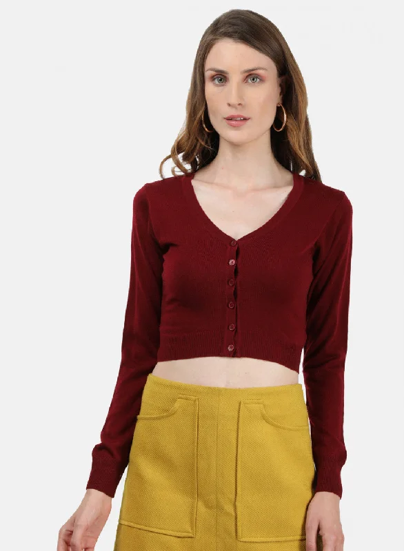 Women Maroon Solid Blouse Sleeveless Summer Blouse