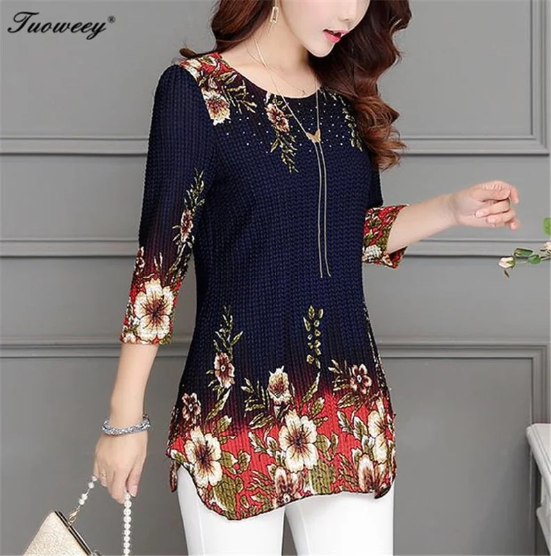 New Arrival Fashion Summer Color Plus Size elegant Printed Blouse Off-Shoulder Wrap Blouse
