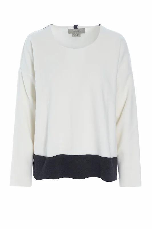 ONE SIZE BLOUSE WOMEN - 1335 - OFF WHITE/SOFT BLACK Sleeveless Summer Blouse