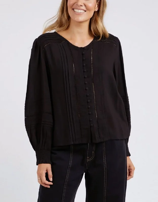Orson Blouse - Black Classic White Blouse