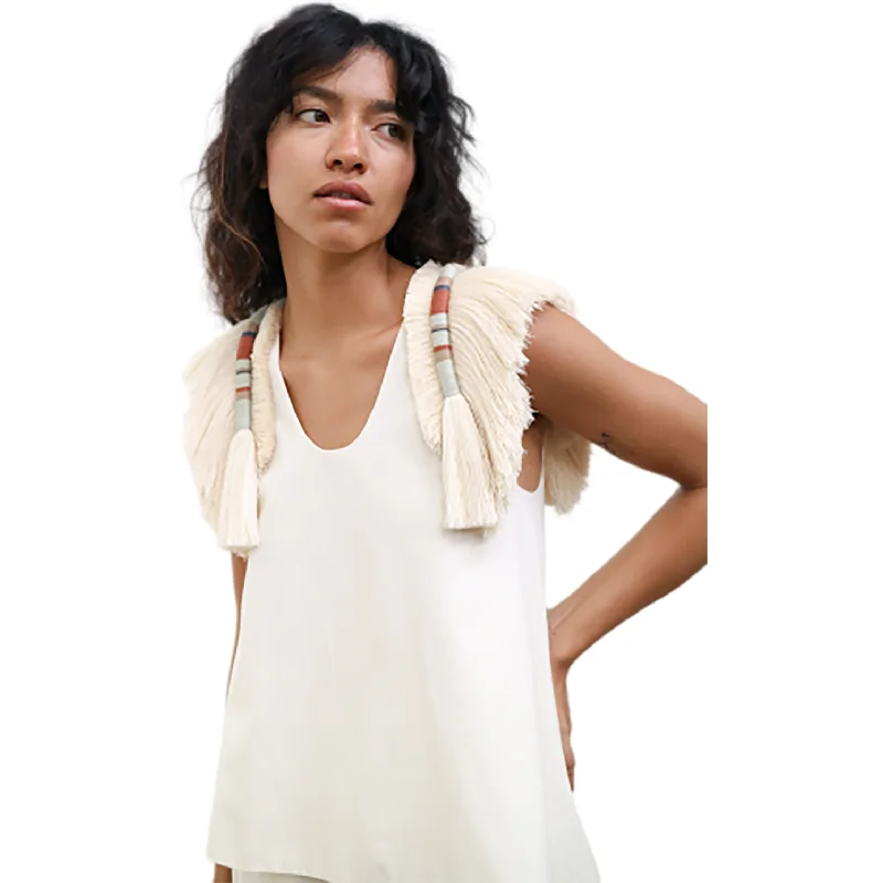 Revisited Texcoco Blouse, Natural Classic Striped Blouse