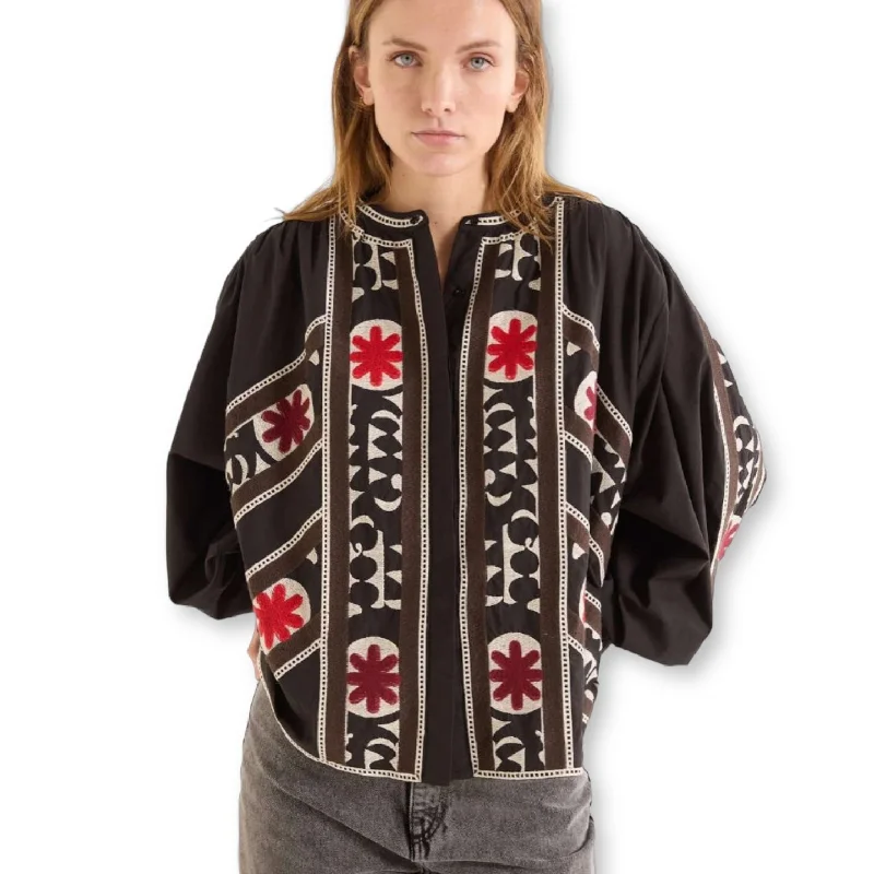 Sacrécoeur Lena Blouse Multi Textured Cotton Blouse