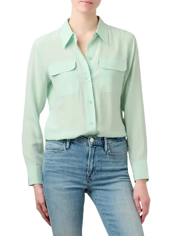 Slim Signature Blouse - EQUIPMENT Satin Drape Blouse