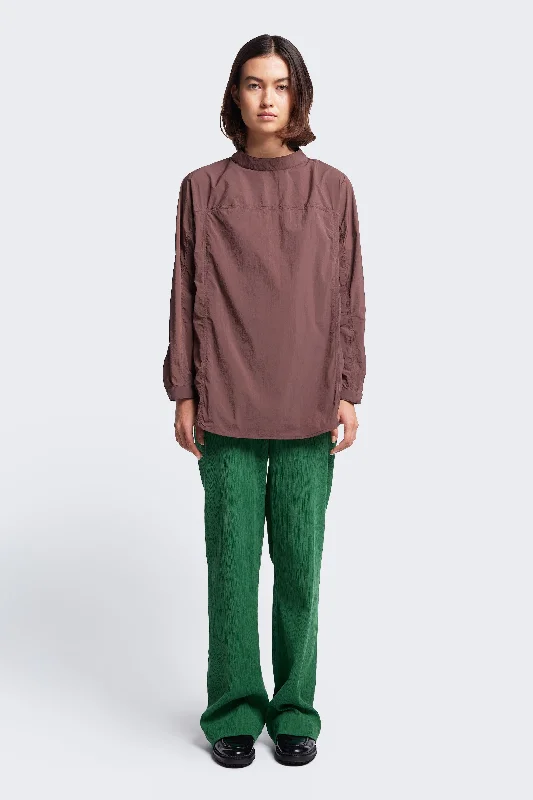 Waking Blouse Cocoa Feminine Satin Blouse