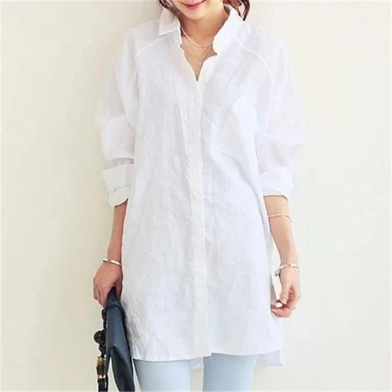 Womens Blouses Shirt Spring Summer Elegant Loose Tops Elegant Silk Blouse