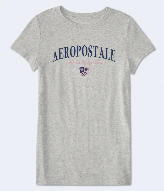 Aeropostale Arch Crest Graphic Tee Welt Pockets Slit Pockets Flap Pockets