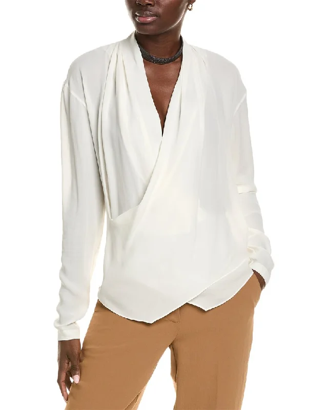 Brunello Cucinelli Silk T-Shirt Elegant Classic Vintage
