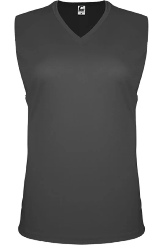 C2 Sport Women´s Sleeveless V-Neck T-Shirt Chenille Blend Fleece Blend Nylon Blend