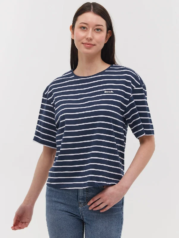 Cassa Oversize Stripe T-Shirt Lace Blend Ribbed Blend Corduroy Blend