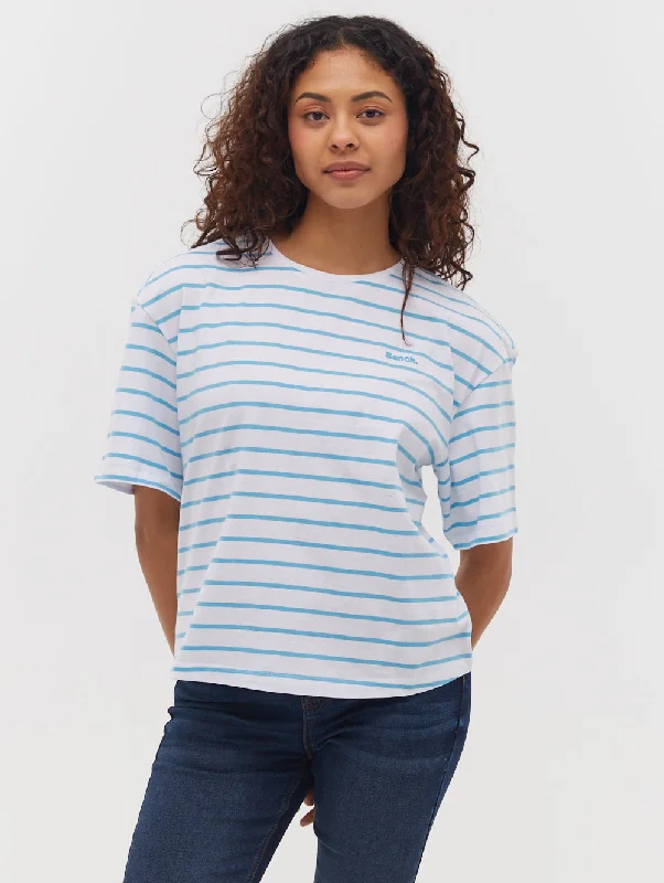 Cassa Oversize Stripe T-Shirt Rayon Velvet Corduroy